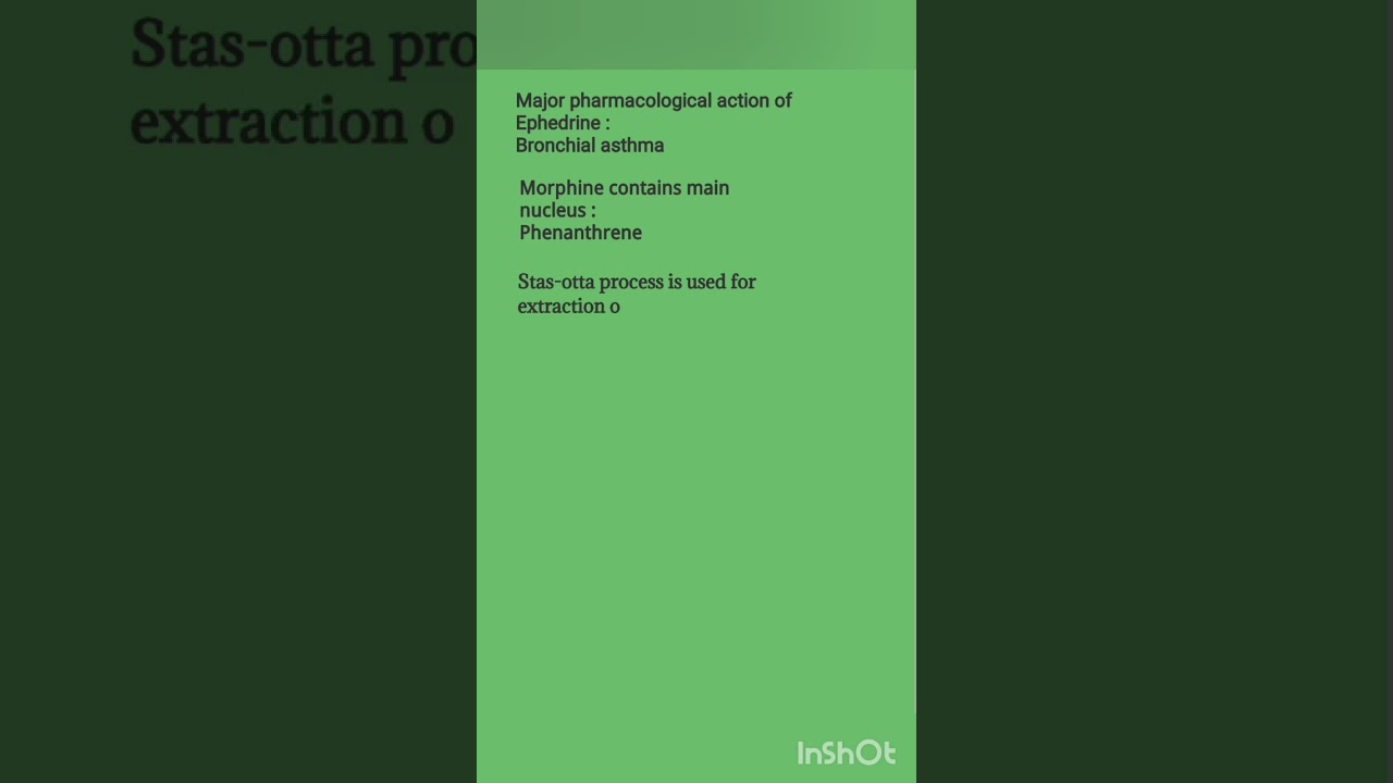 Pharmacognosy Important Pinpoints for government Pharmacist 🔥