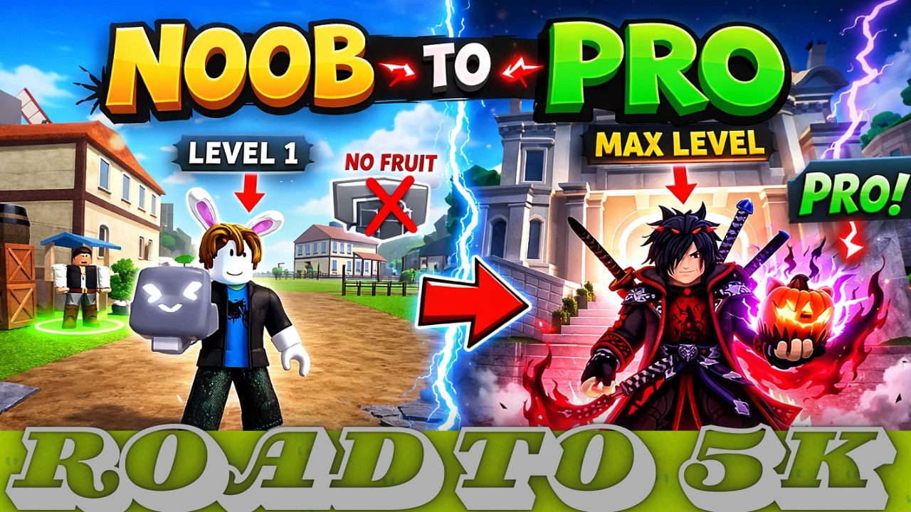 Blox Fruits LIVE 🔴 | F2P Alt Account Noob → Pro Grind!