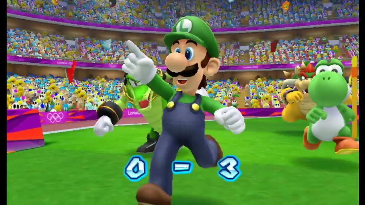 Mario & Sonic At The London 2012 Olympic Games Football #40 Bowser, Vector, Luigi and Yoshi.