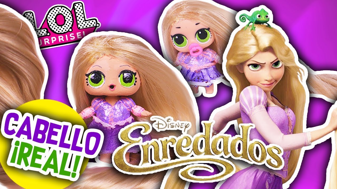 Muñeca RAPUNZEL con CABELLO REAL | Versión LOL Sorpresa y Lil Sister! - Transformaciones Fantásticas