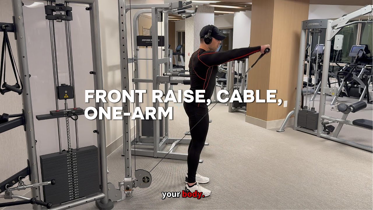 Front Raise, Cable, One-Arm