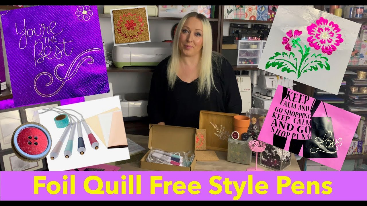 Foil Quill Freestyle Pen Bundle WRMK lots of Projects beginners to advanced Magnetic Mat and review.