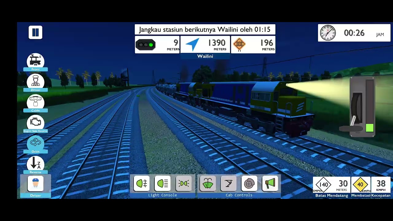Indonesian Train Simulator U18C Bawa Gerbong Tangki Pertamina Dari Karawang Ke Wailini