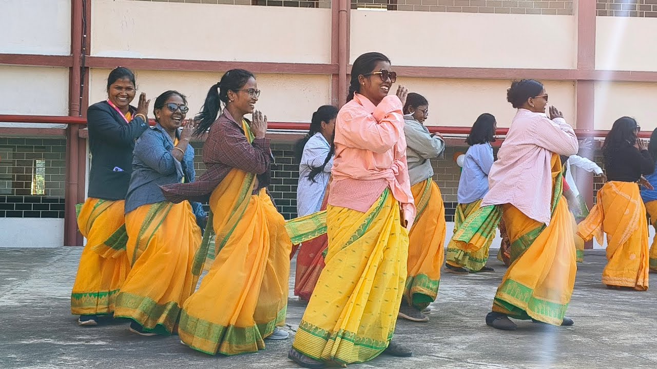 Teachers dance on children Day.