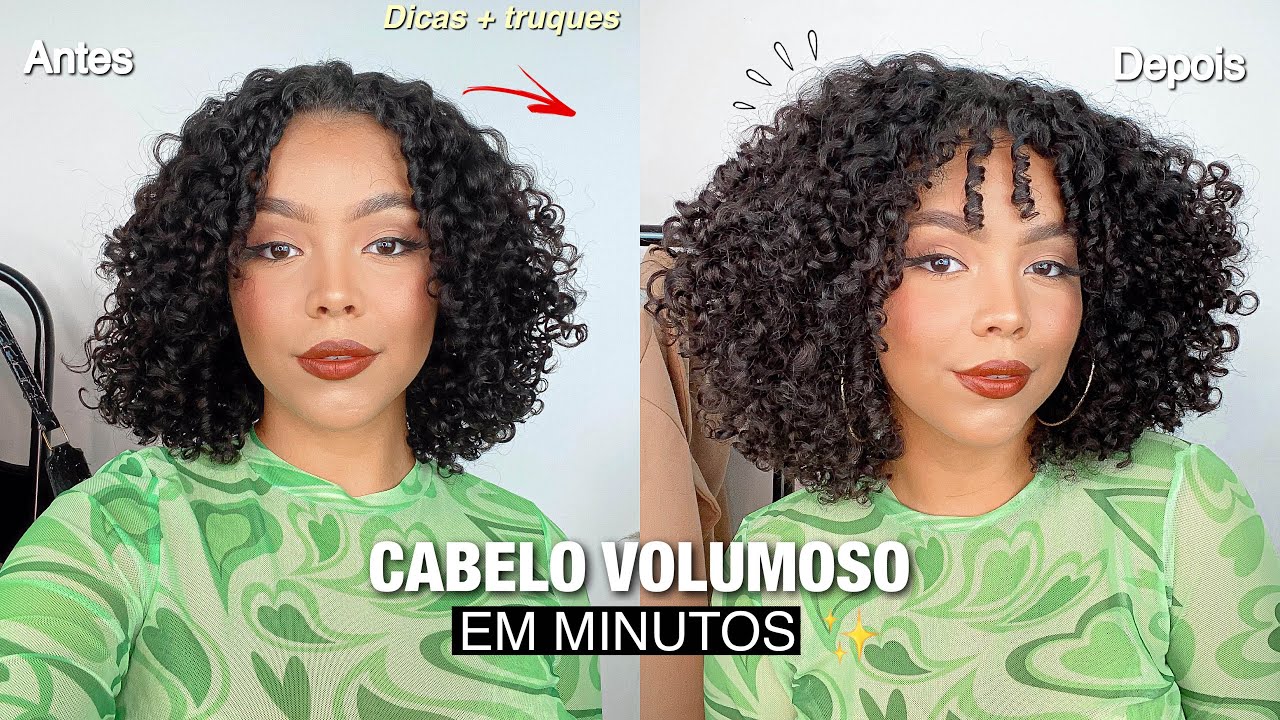 Como dar volume no cabelo cacheado curto | dicas + truques, passo a passo ✨