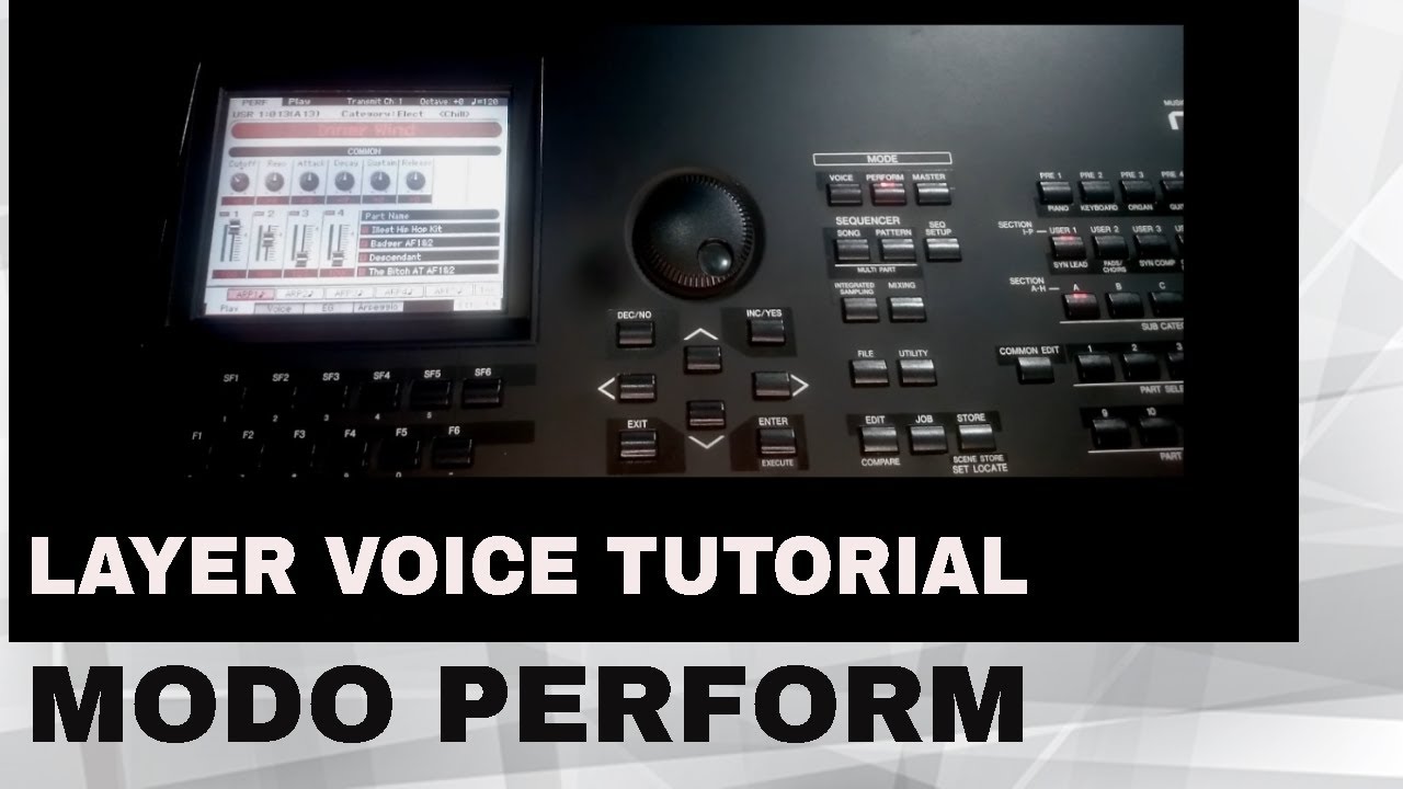 como montar camada de timbres no modo performance motif xf