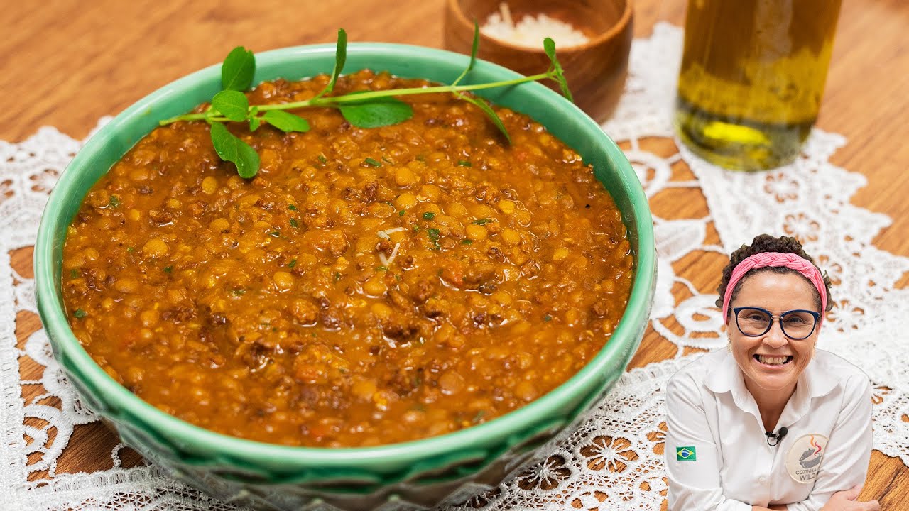 LENTILHA COM CARNE MOÍDA: FÁCIL E SABOROSA UMA RECEITA DE FAMÍLIA.