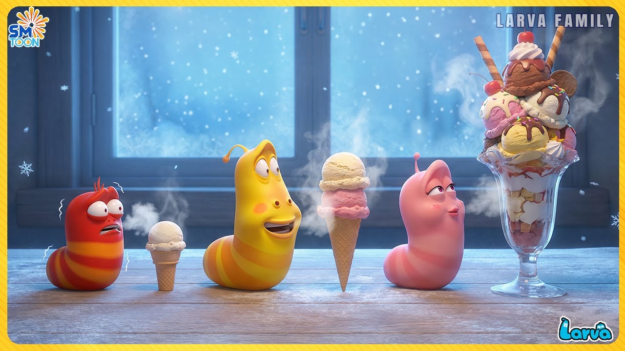 Colorful Ice Cream Challenge in Winter | Funny Cartoons to Relax and Unwind After Studying