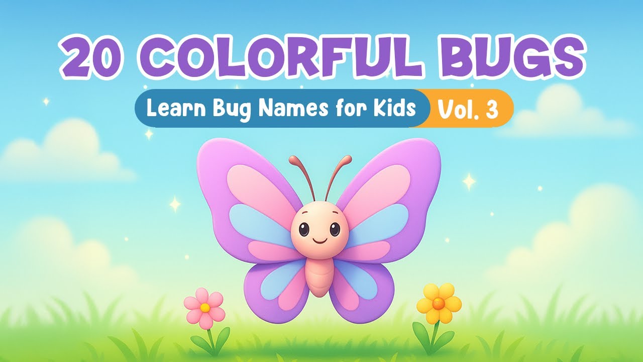 20 Colorful Insects for Kids 🐞🦋 | Fun Bug Names & Facts for Toddlers!