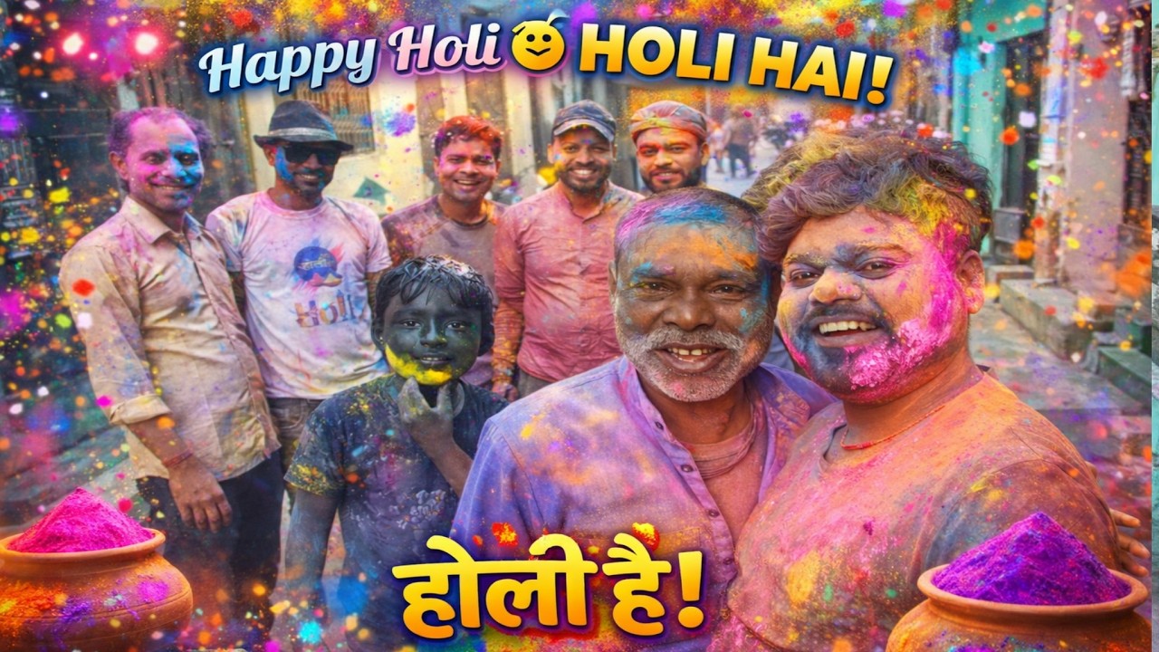 Happy Holi 🫟 holi hai | bablu kori vlogs | bablu kori | kori vlogs | holi ka mahol |