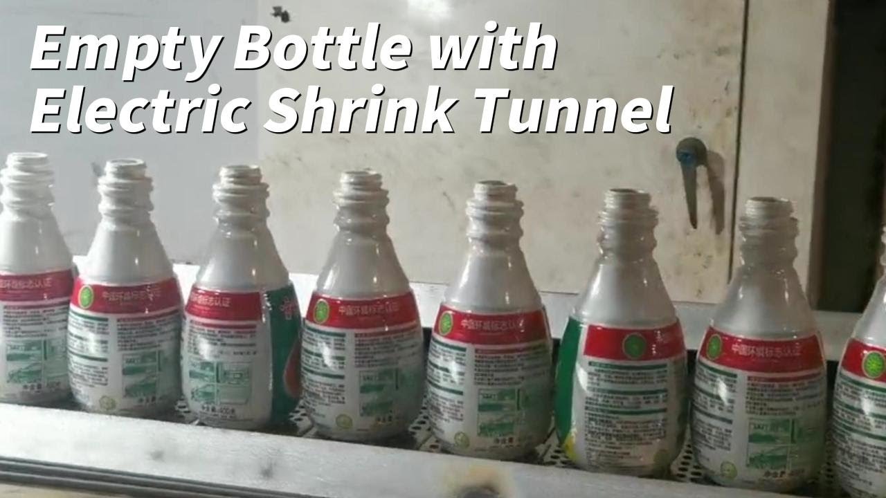 Automatic Shrink Sleeving Applicator Machine for Empty Bottles with Electric Heat Shrink Tunnels