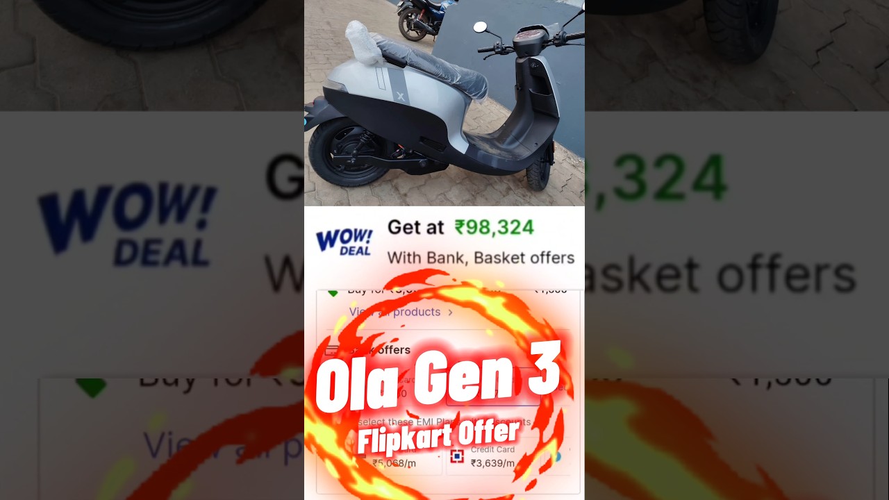 Ola S1X Gen 3 Flipkart Offer 🥳 #olas1xgen3  #olaelectric #ytshorts