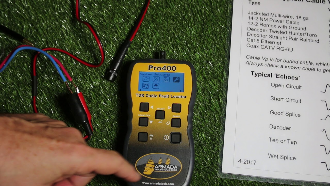 Getting the Pro400 TDR Set Up for 2-Wire decoder troubleshooting application