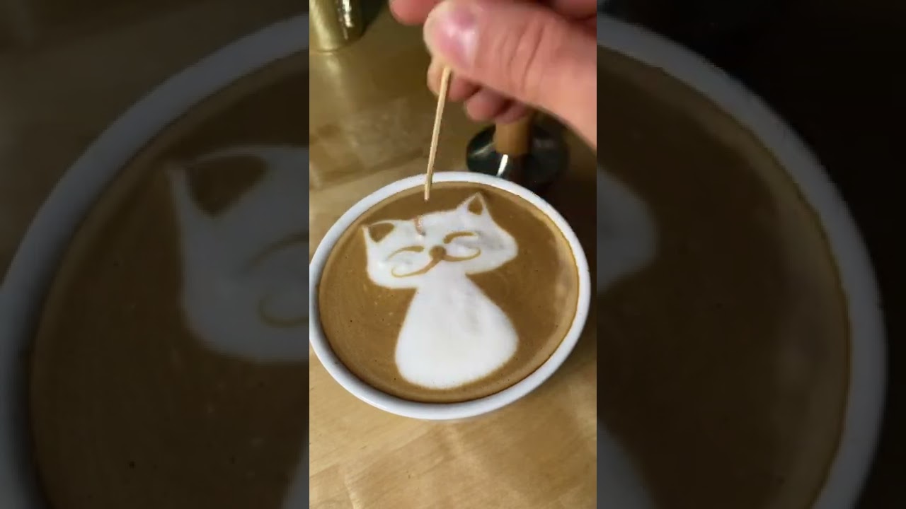 How to make cat latteart😻