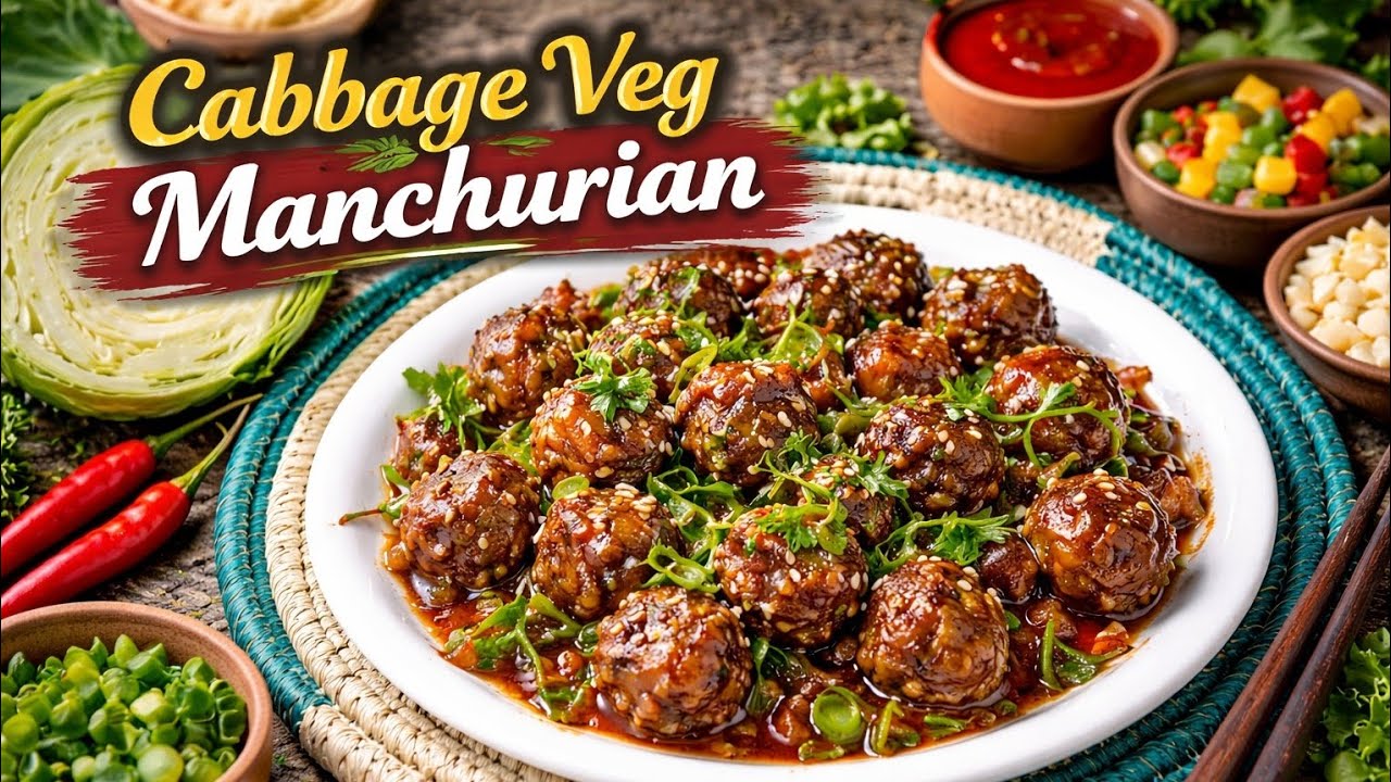 Street Style Cabbage Veg Manchurian Recipe | Crispy & Saucy Indo-Chinese Veg Manchurian at Home