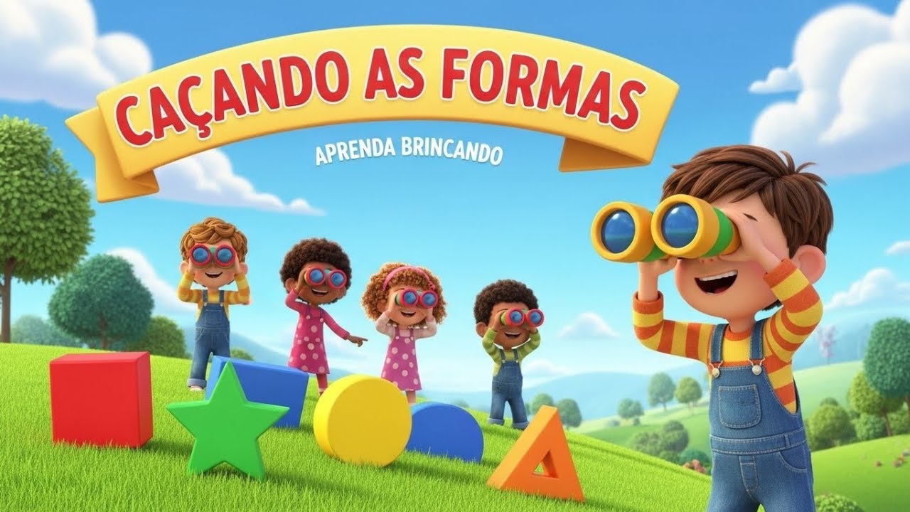 Vamos Caçar as Formas!  Música Infantil Educativa sobre Formas Geométricas