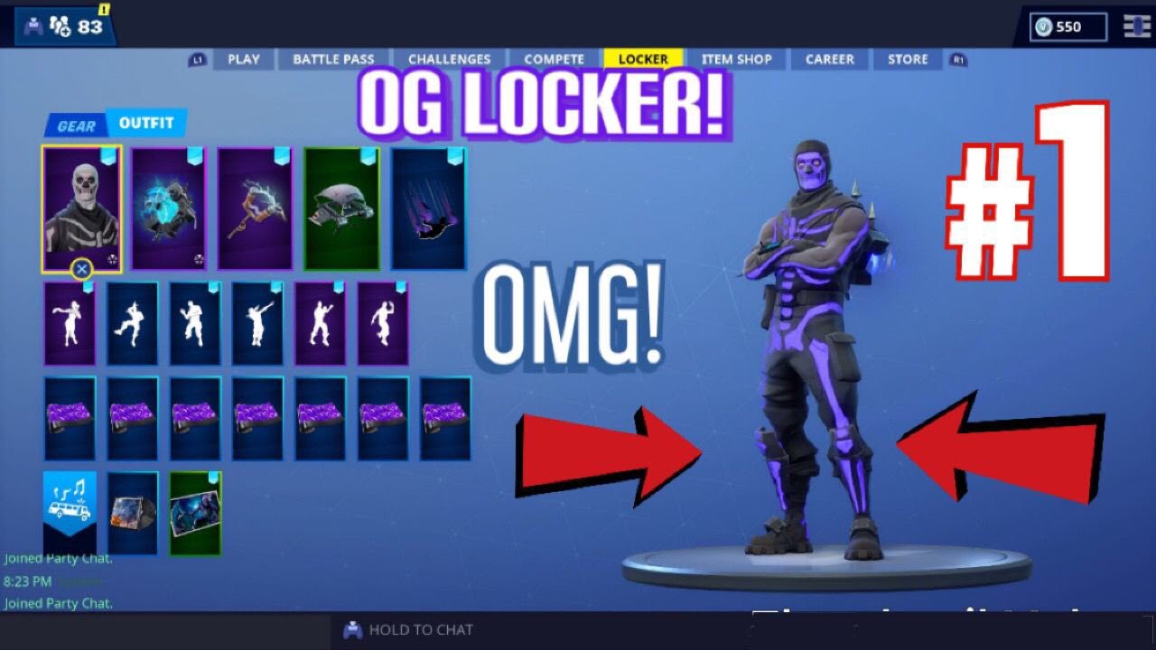 Fortnite OG locker *RARE* SKINS! Season 9
