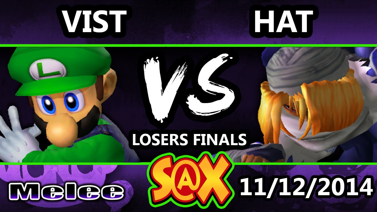 S@X - Hat (Sheik) Vs. Vist (Luigi) SSBM Losers Finals - Smash Bros. Melee