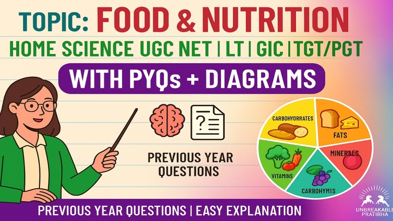 Food and Nutrition | Home Science UGC NET/GIC/ LT/TGT PGT | Previous Year Questions Explained