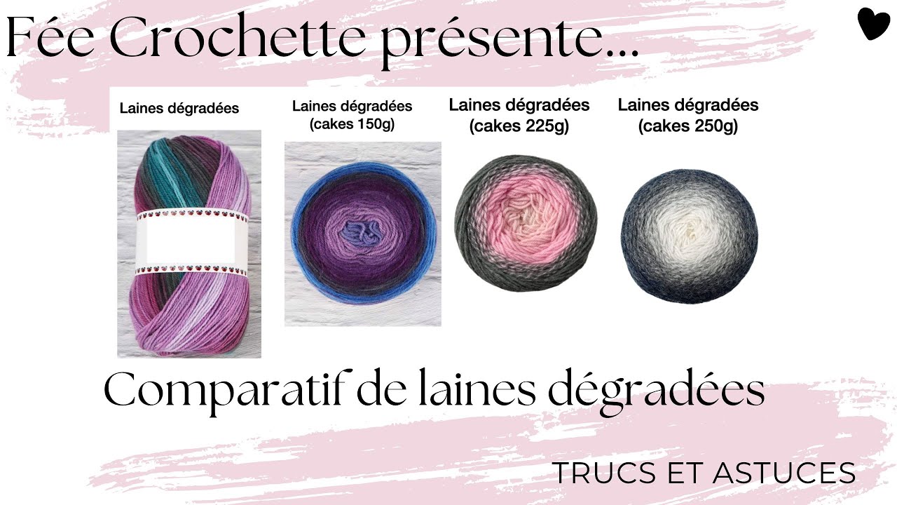 Comparatif de laines dégradées