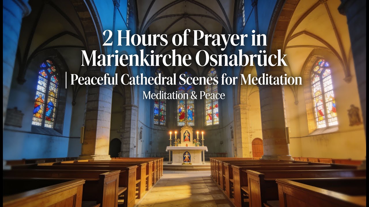 2 Hours of Prayer in Marienkirche Osnabrück | Peaceful Cathedral Scenes for Meditation