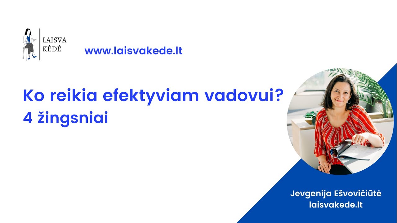Ko reikia efektyviam vadovui? 4 žingsniai