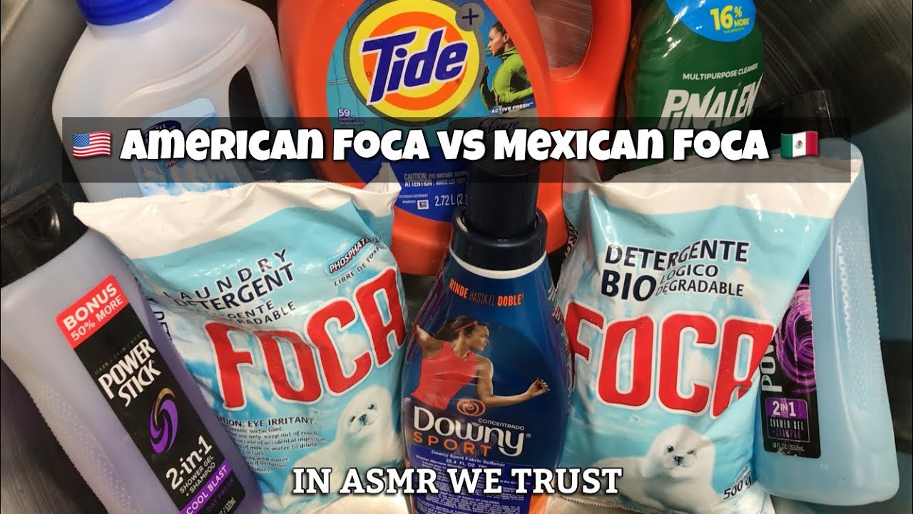 ASMR 🦭Foca American vs Mexican Laundry Powder | Tide Sport, Downy Sport, Power Stick & Pinalen