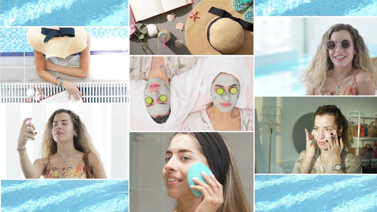 روتين الصيف: تنظيف البشرة 💆🏻 تان روعة 🌞 ترطيب الوجه 🌻 واقي الشمس☀️ سبا منزلي 🛀🏻| مع زينا ودينا