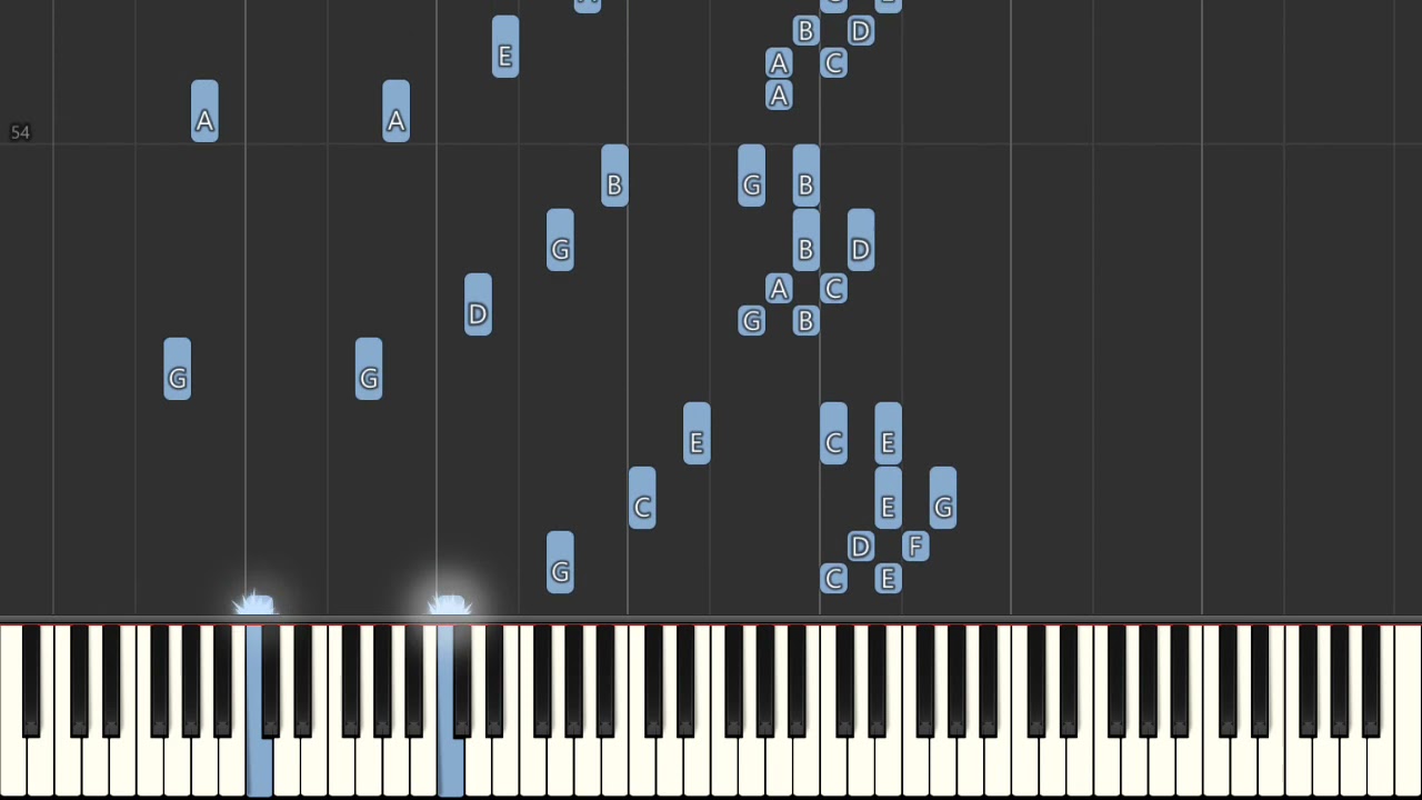 Variations On The Kanon By Pachelbel George Winston [Piano Tutorial] Synthesia