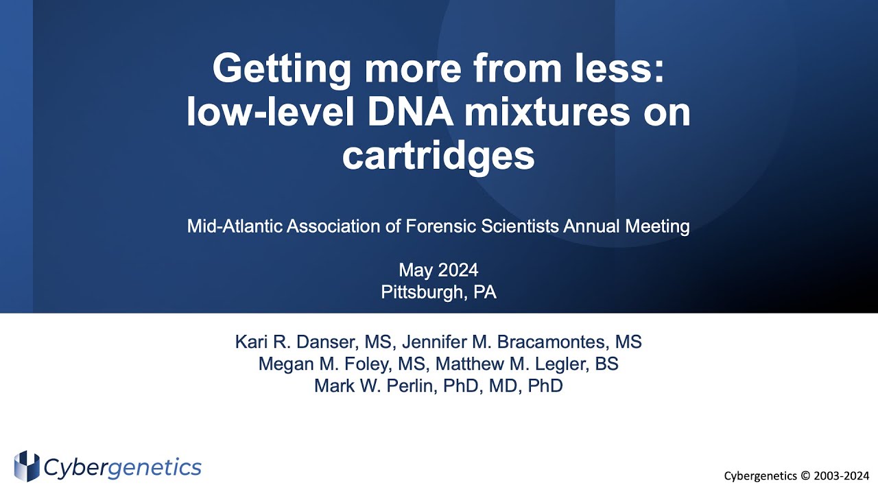 Getting more from less: low-level DNA mixtures on cartridges