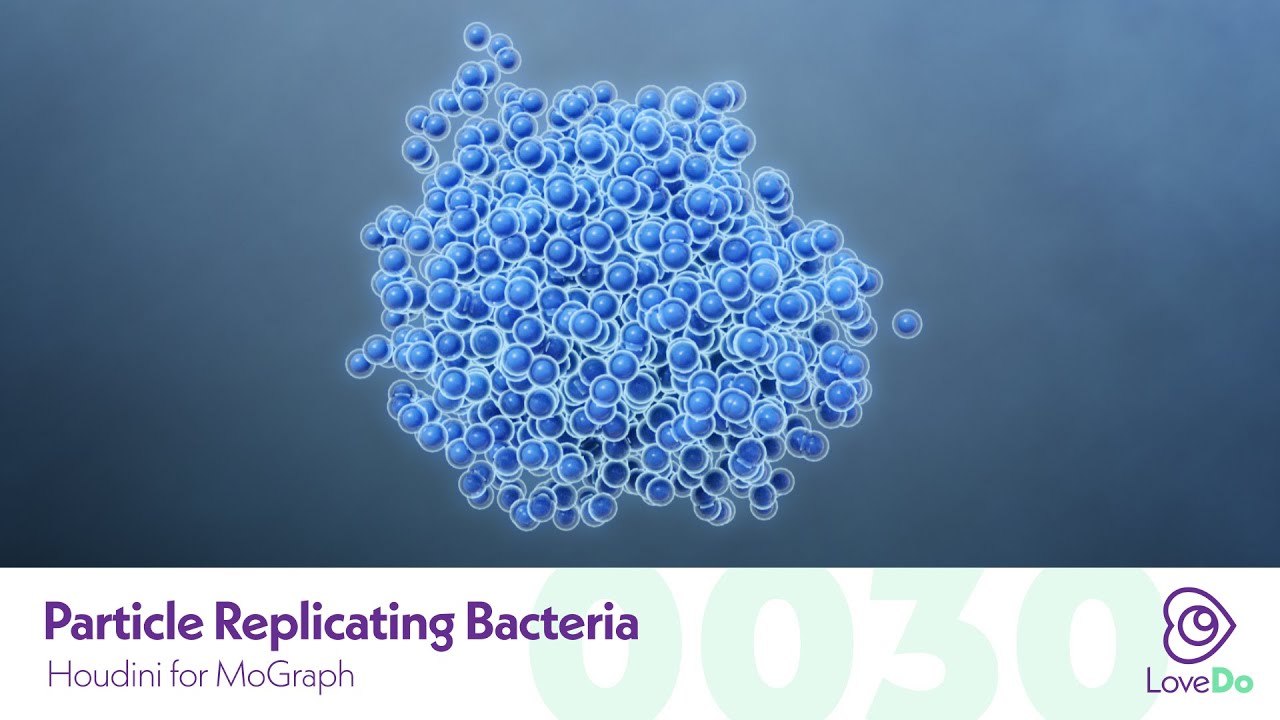 Particle Replication Bacteria - Houdini For MoGraph Ep0030
