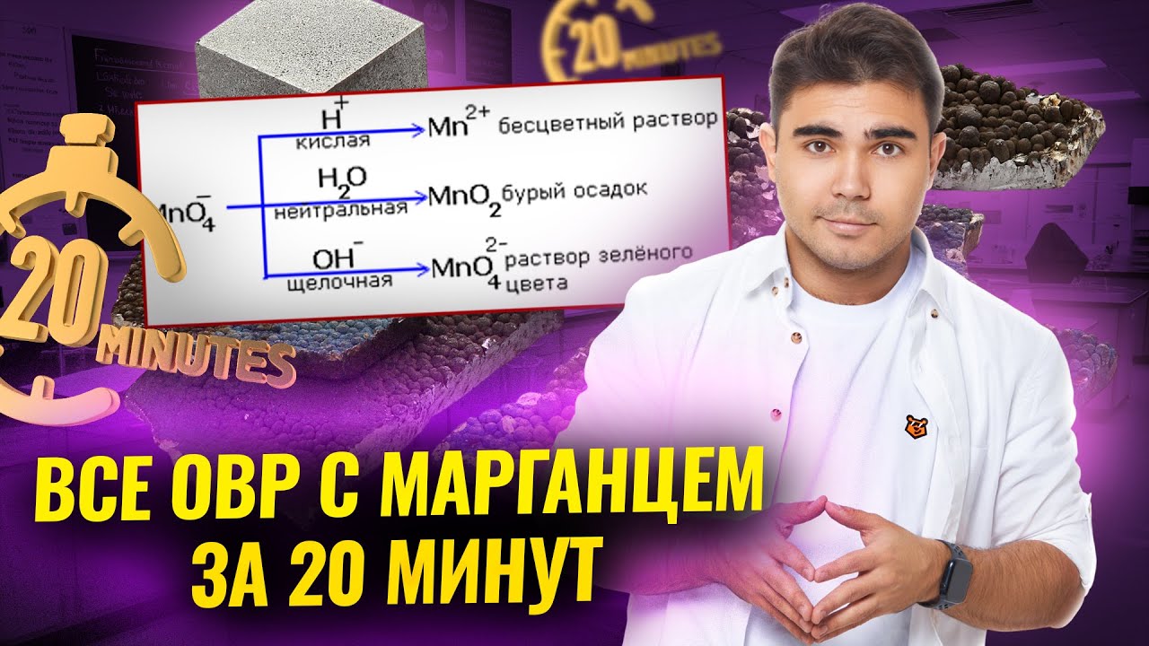 Задание 29 I Все ОВР с марганцем на ЕГЭ за 20 минут I Химия ЕГЭ 2025 I Умскул