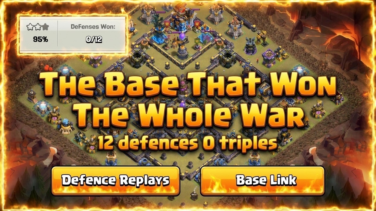 Last TH18 War Base Standing in War... 12 Attacks FAILED 😱 (Replays + Link)