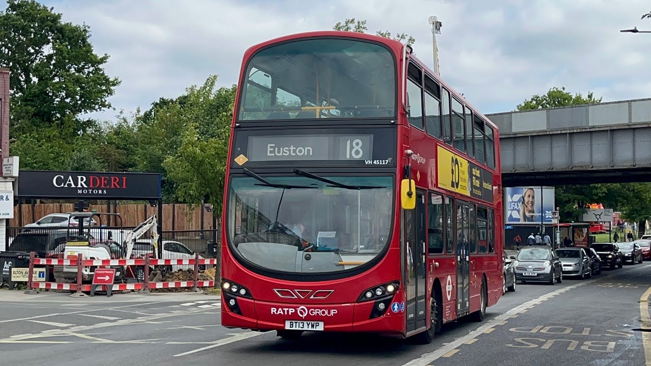 FRV. Ratp Group Route 18. Euston - Sudbury. Wright Gemini 2 B5LH VH45117 (BT13 YWP)