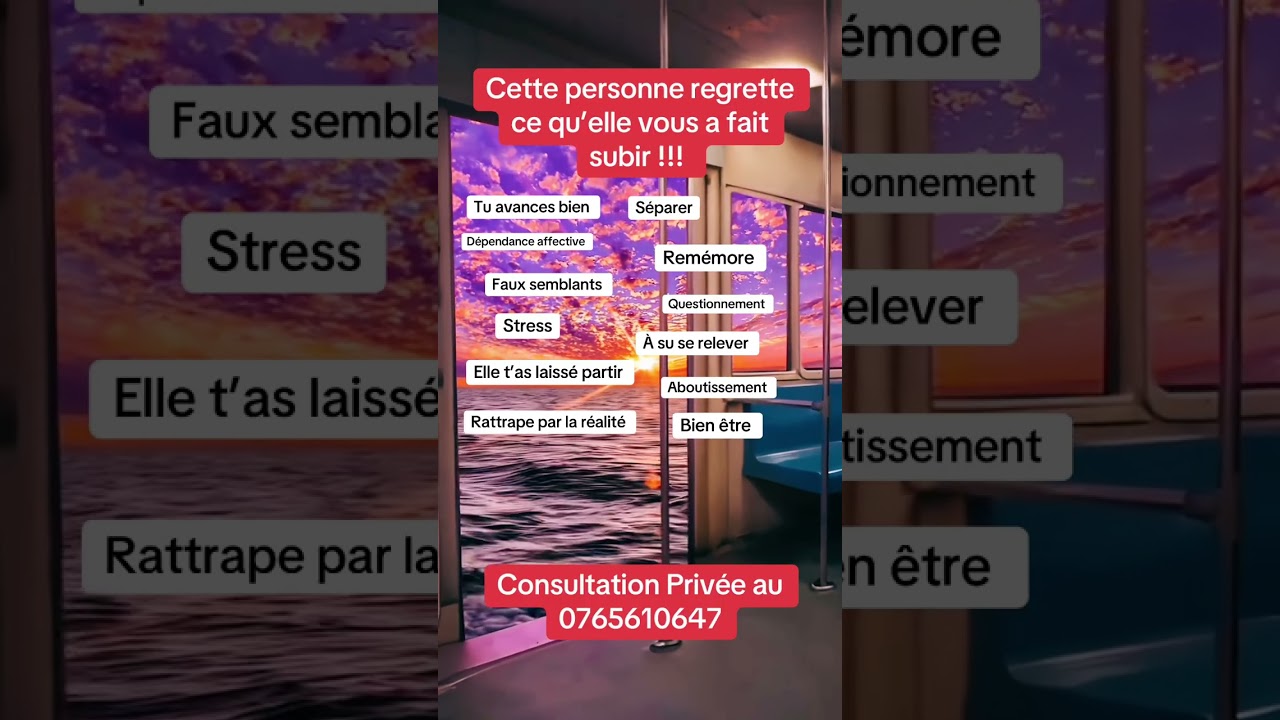Cette personne regrette ce qu’elle vous a fait subir !!