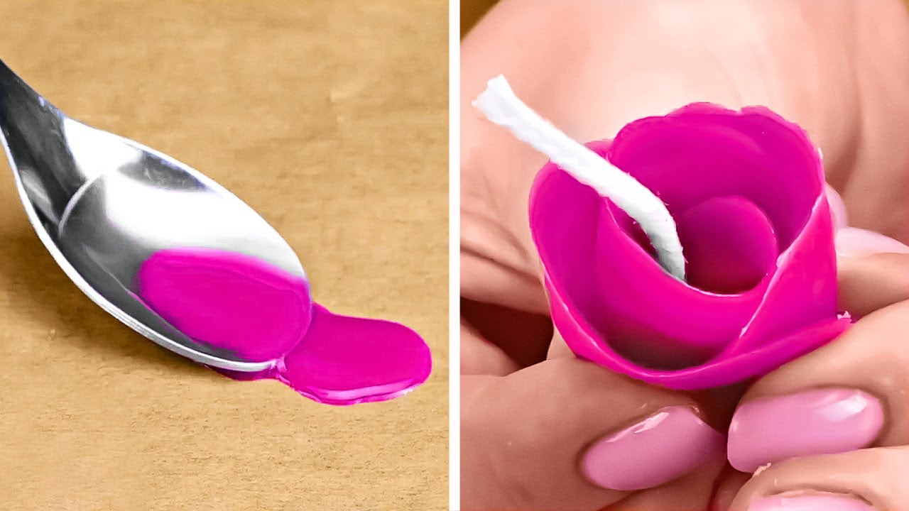 HERMOSAS Y FÁCILES IDEAS DE VELAS HECHAS A MANO