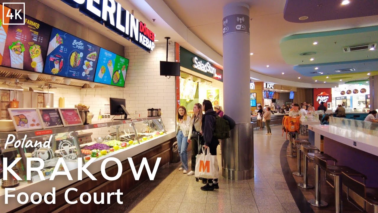Krakow Food Court 4K - Galeria Krakowska - Krak&oacute;w Mall - Walking Tour (60fps)
