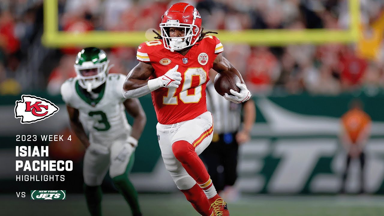 Running Back Isiah Pacheco's Best Plays vs. New York Jets | NFL 2023 Week 4 | Kansas City Chiefs