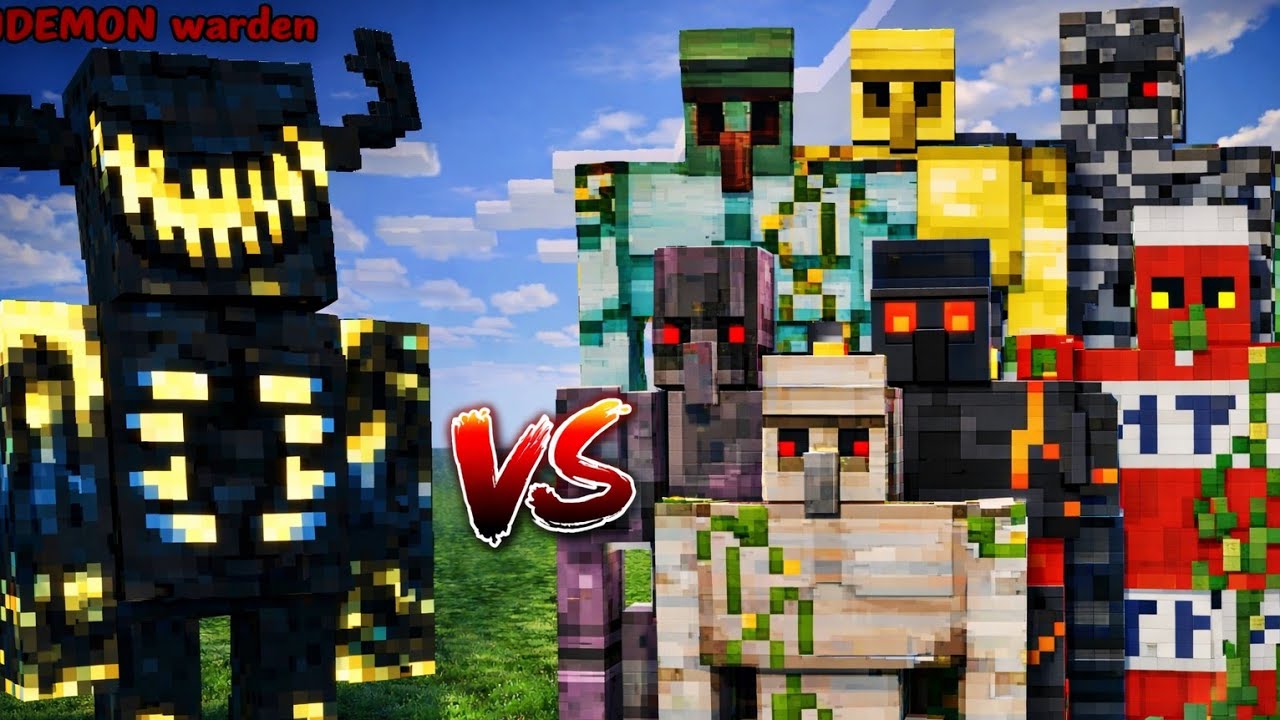 DEMON Warden Vs Every Iron Golem in Minecraft