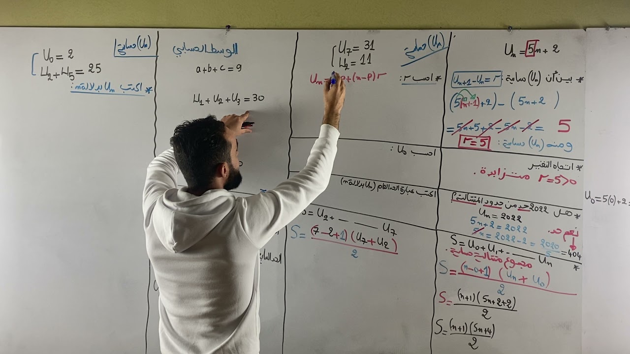مراجعة شاملة للمتتاليات الحسابية كل الافكار كل الشعب ادخل نفلاشيك