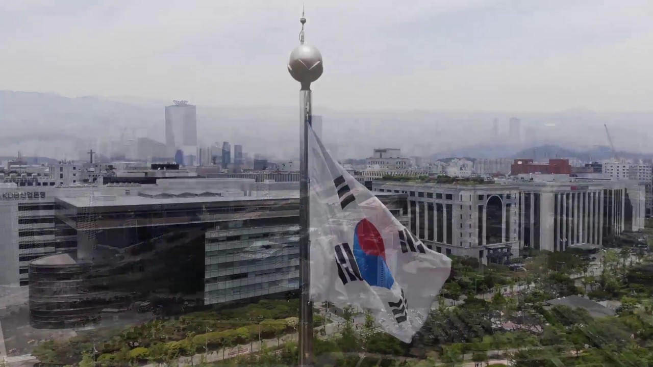 Dji Mavic Air. Seoul, Южная Корея парк Yeouido.