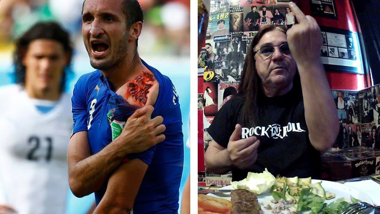 Chiellini Suarez il morso e Balotelli negro - Pino Scotto
