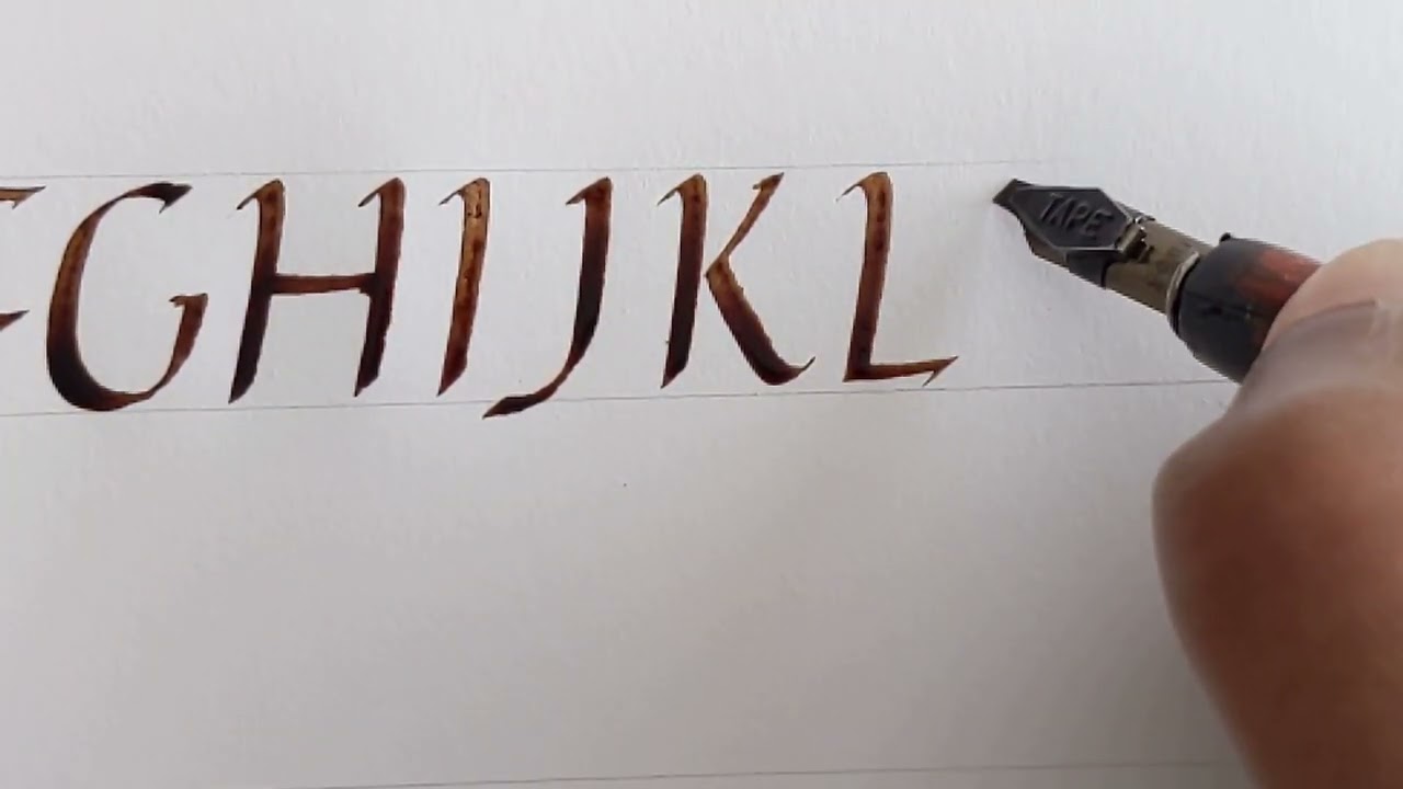 Calligraphy Alphabet A-Z | Italic Capitals