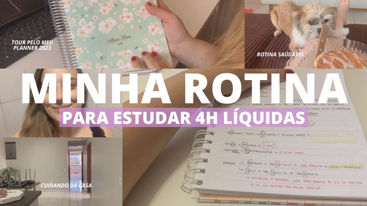 Minha Rotina para ESTUDAR 4H POR DIA