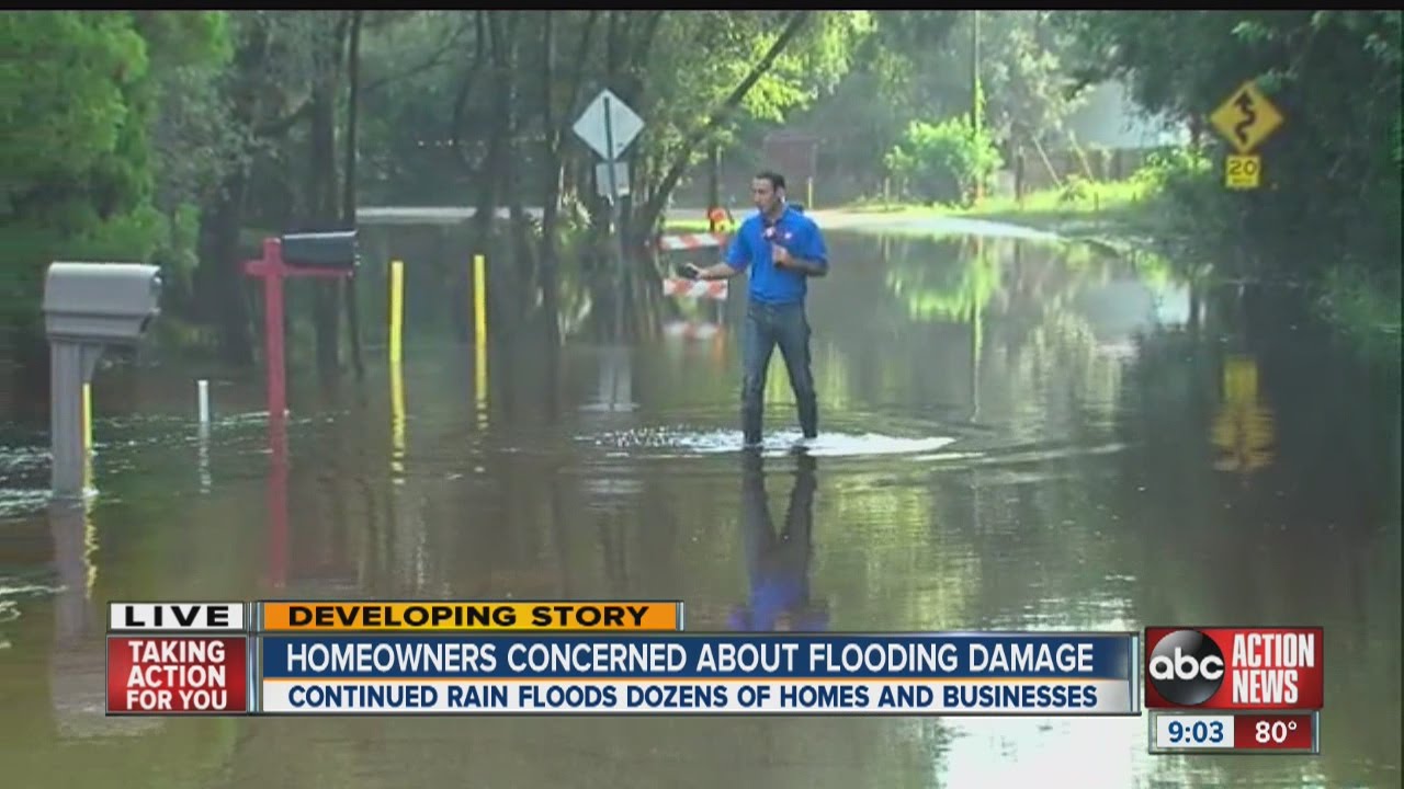 Floodwater receding from Elfers Parkway community