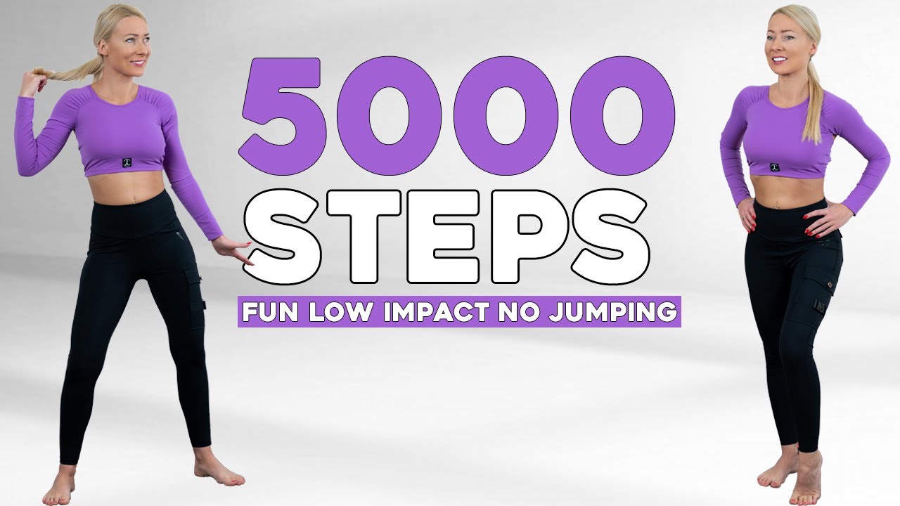 5000 STEPS IN 30 Min Walking For Fat Burn Knee Friendly Weight Loss Cardio Super Fun, No Jumping
