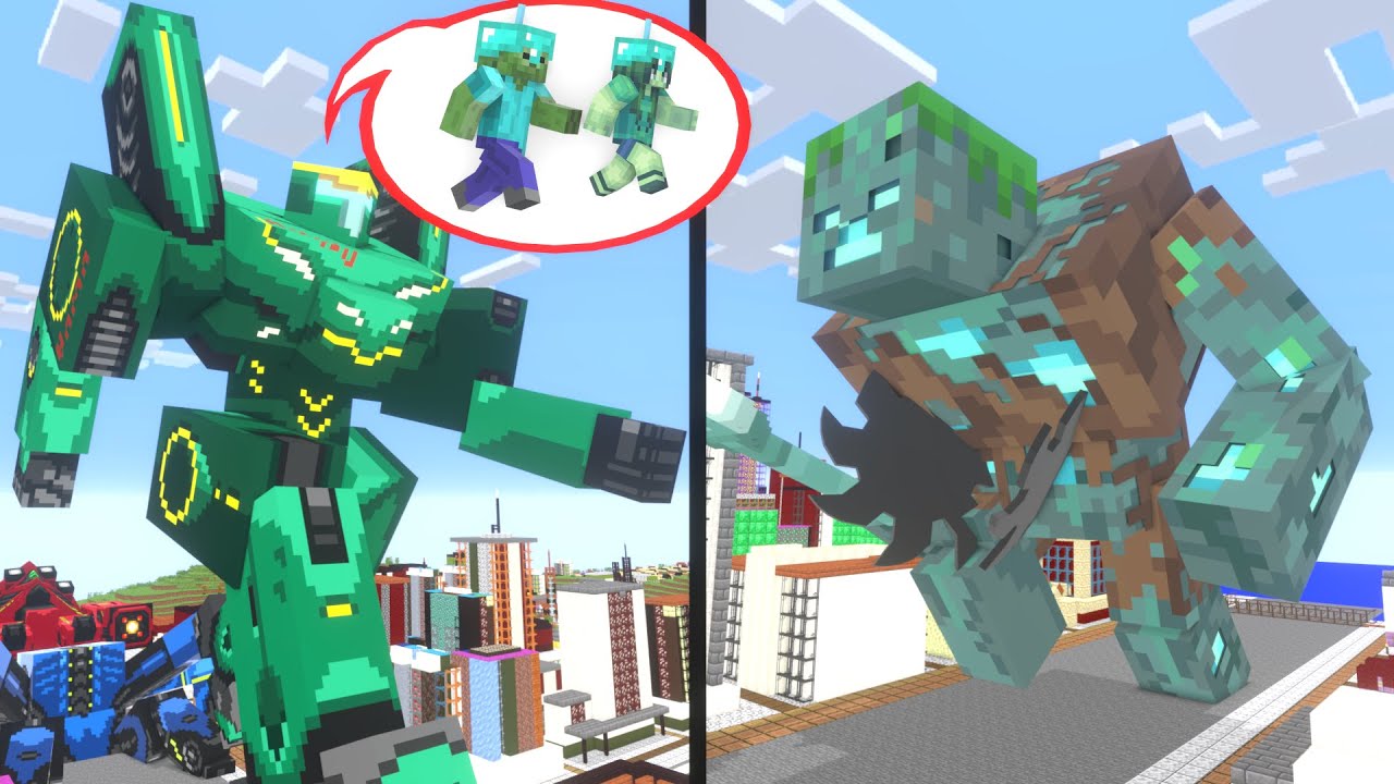 Pacific Rim ( Battle Robots and Monsters ) - Minecraft Animation