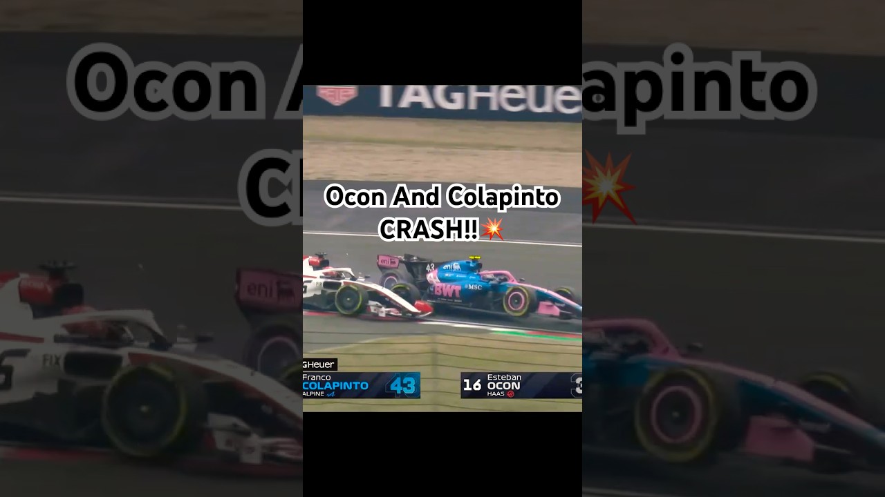 CRASH! Ocon and Colapinto - SHANGHAI GP - #f1 #formula1 #shorts #f1shorts #shanghai #alpine #haasf1