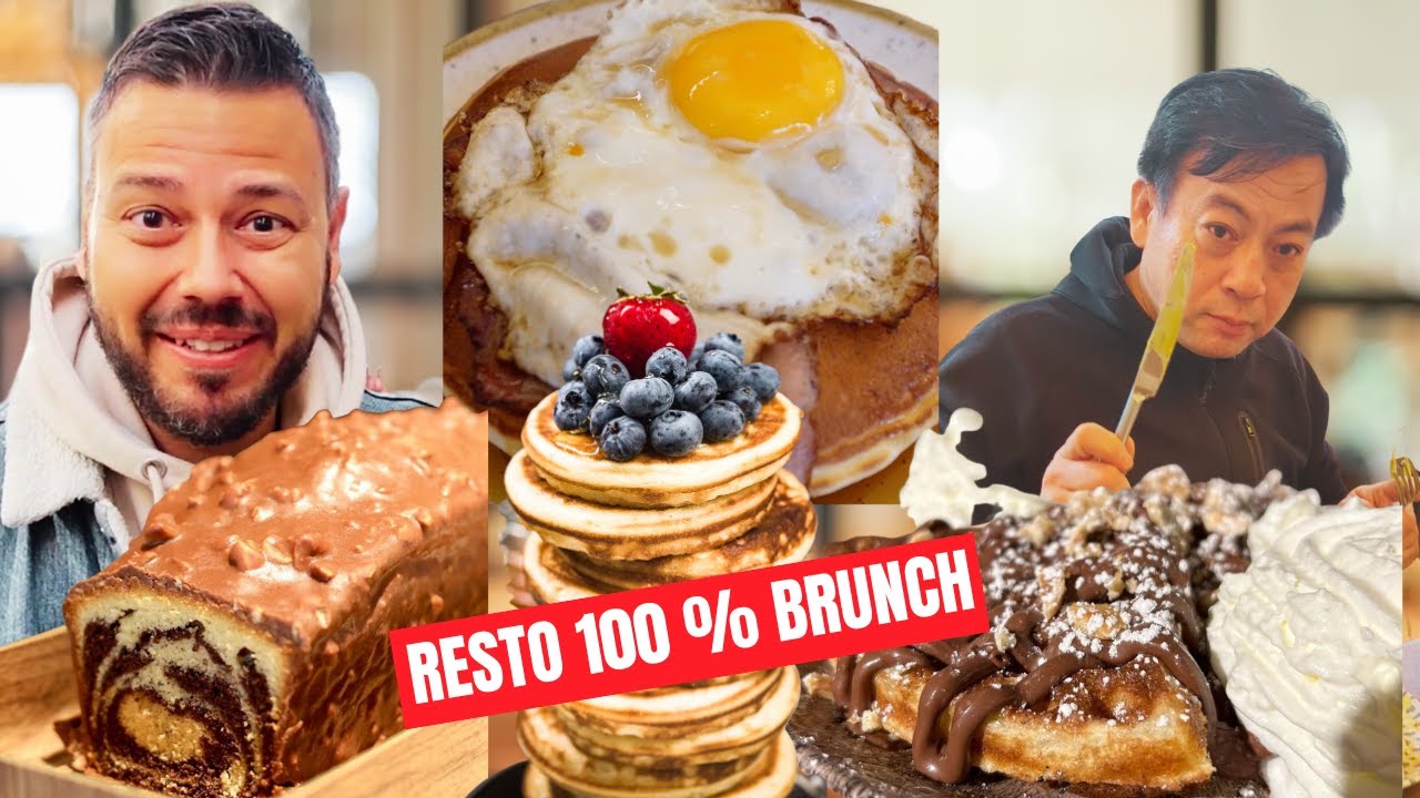 Le MEILLEUR RESTO de BRUNCH 24h/24? : pancakes , toasts, oeufs Bénédicte.... VLOG 1494