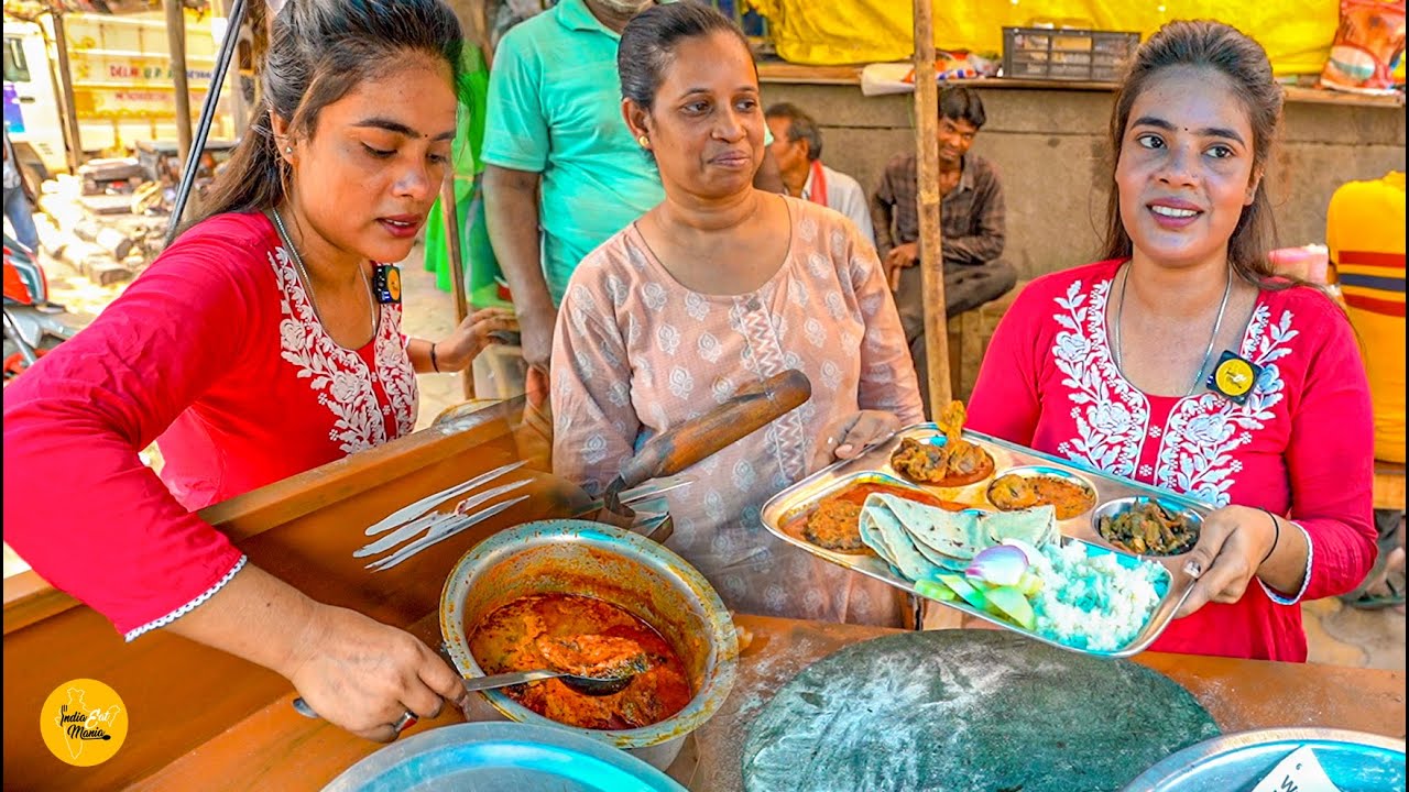 Maa Beti Ki Viral Sabse Sasti Unlimited Chicken Non-Veg Thali Rs. 70/- Only l Delhi Street Food